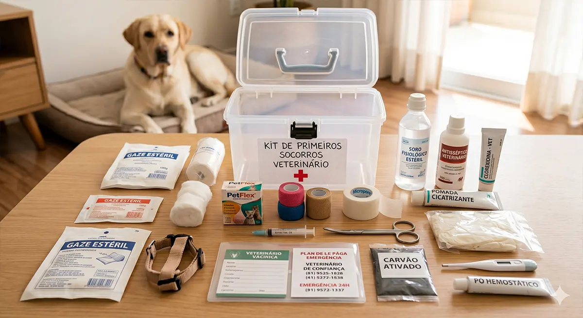 Farmácia Veterinária em Casa: O que não pode faltar no seu Kit de Primeiros Socorros